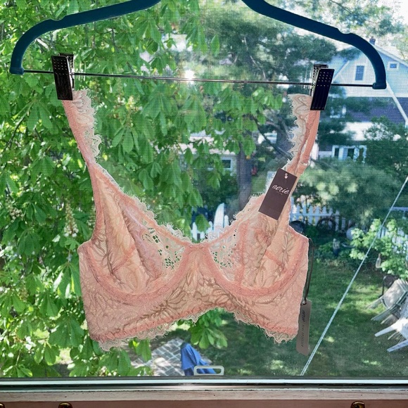 Aerie unlined, partially sheer lace longline bra. - Picture 2 of 4